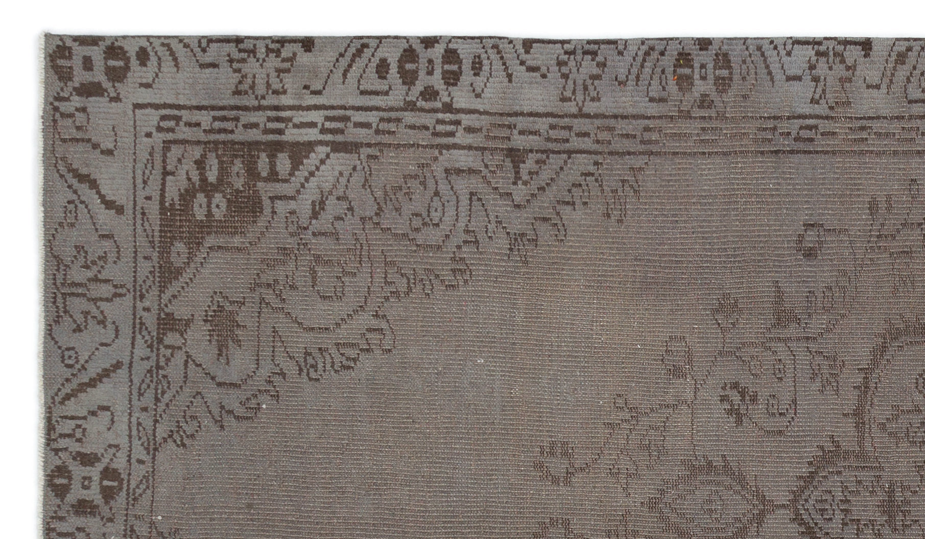 Atina Grey Vintage Wool Handmade Area Rug 4'9" x 8'3"