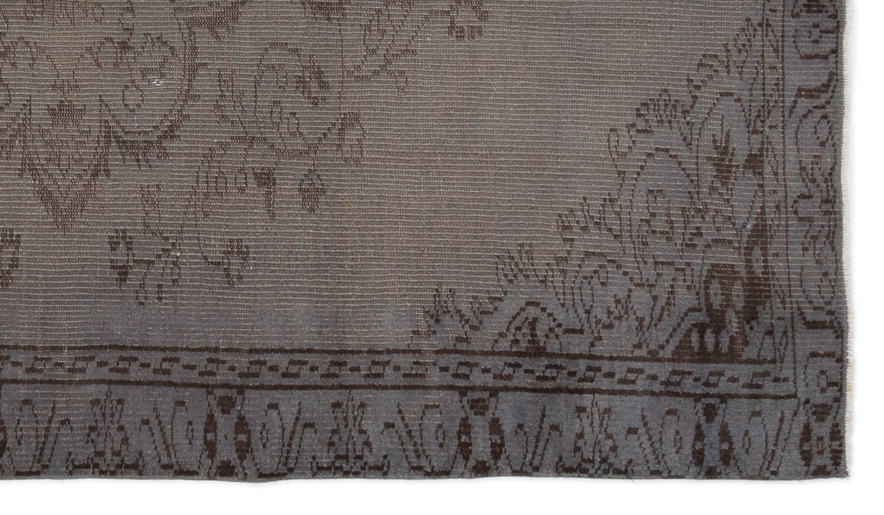 Atina Grey Vintage Wool Handmade Area Rug 4'9" x 8'3"