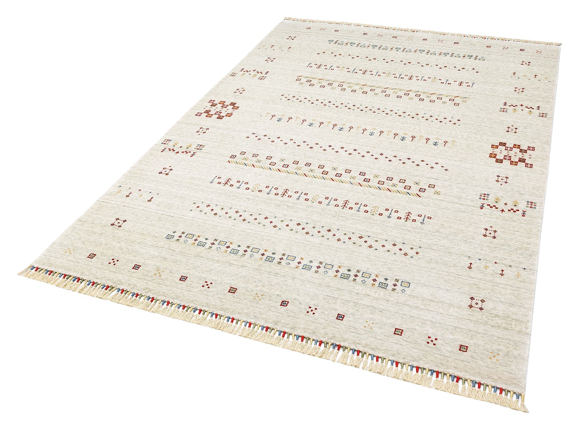 Handmade Viscose Rug – Modern Area Rug With Beige Floor Carpet & Soft Texture
