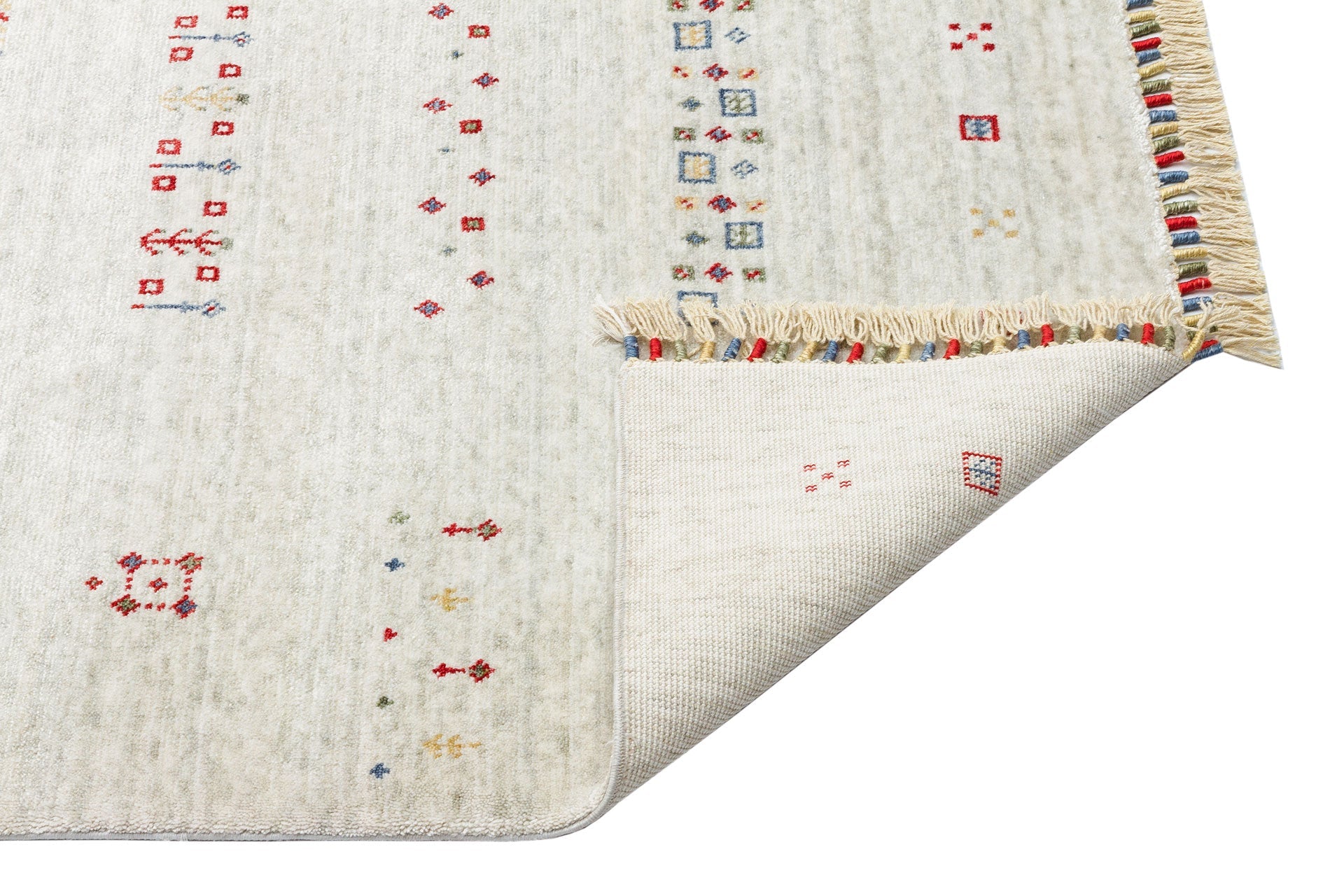 Handmade Viscose Rug – Modern Area Rug With Beige Floor Carpet & Soft Texture