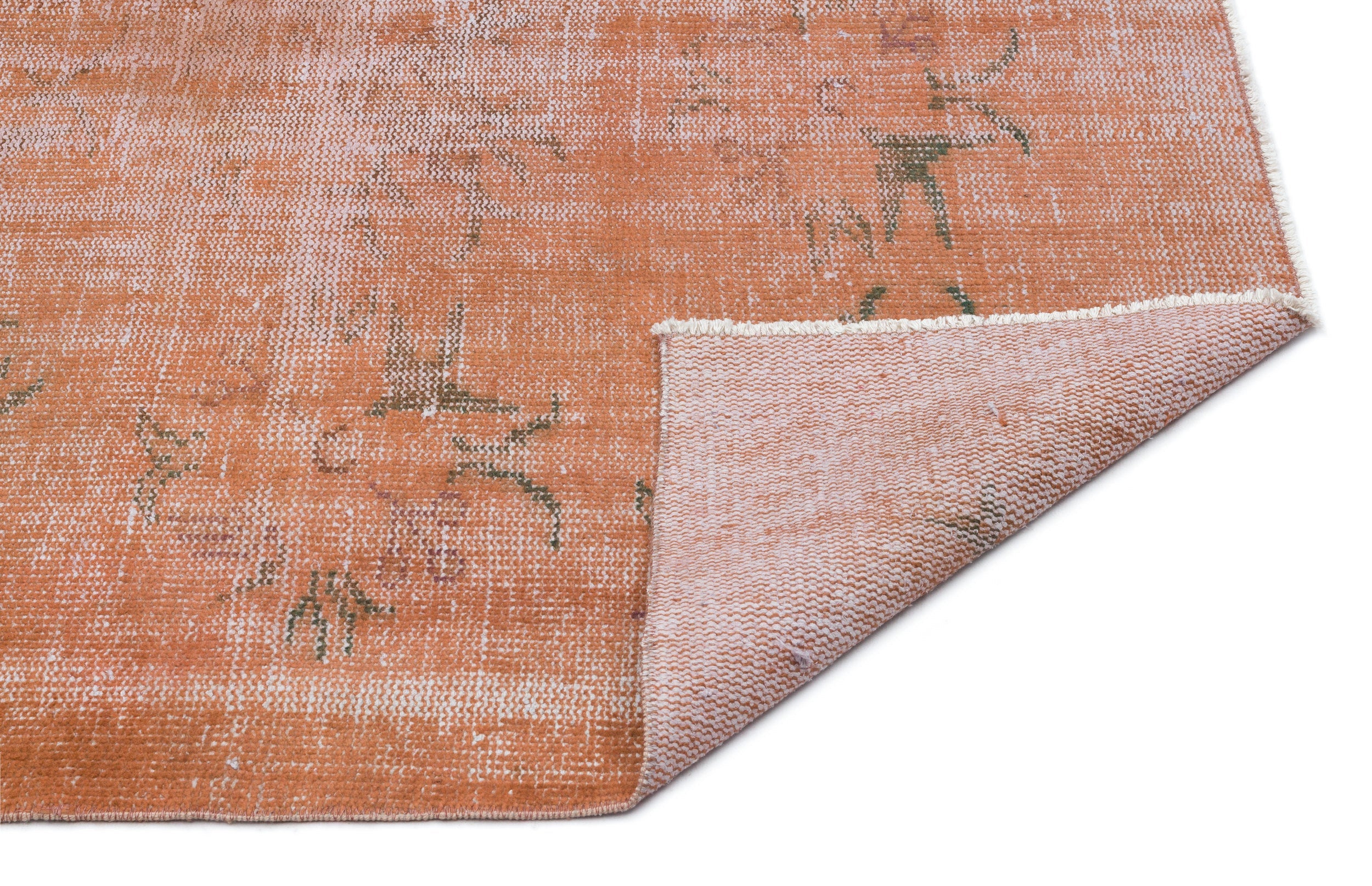 Atina Brown Vintage Wool Handmade Area Rug 6'0" x 9'4"