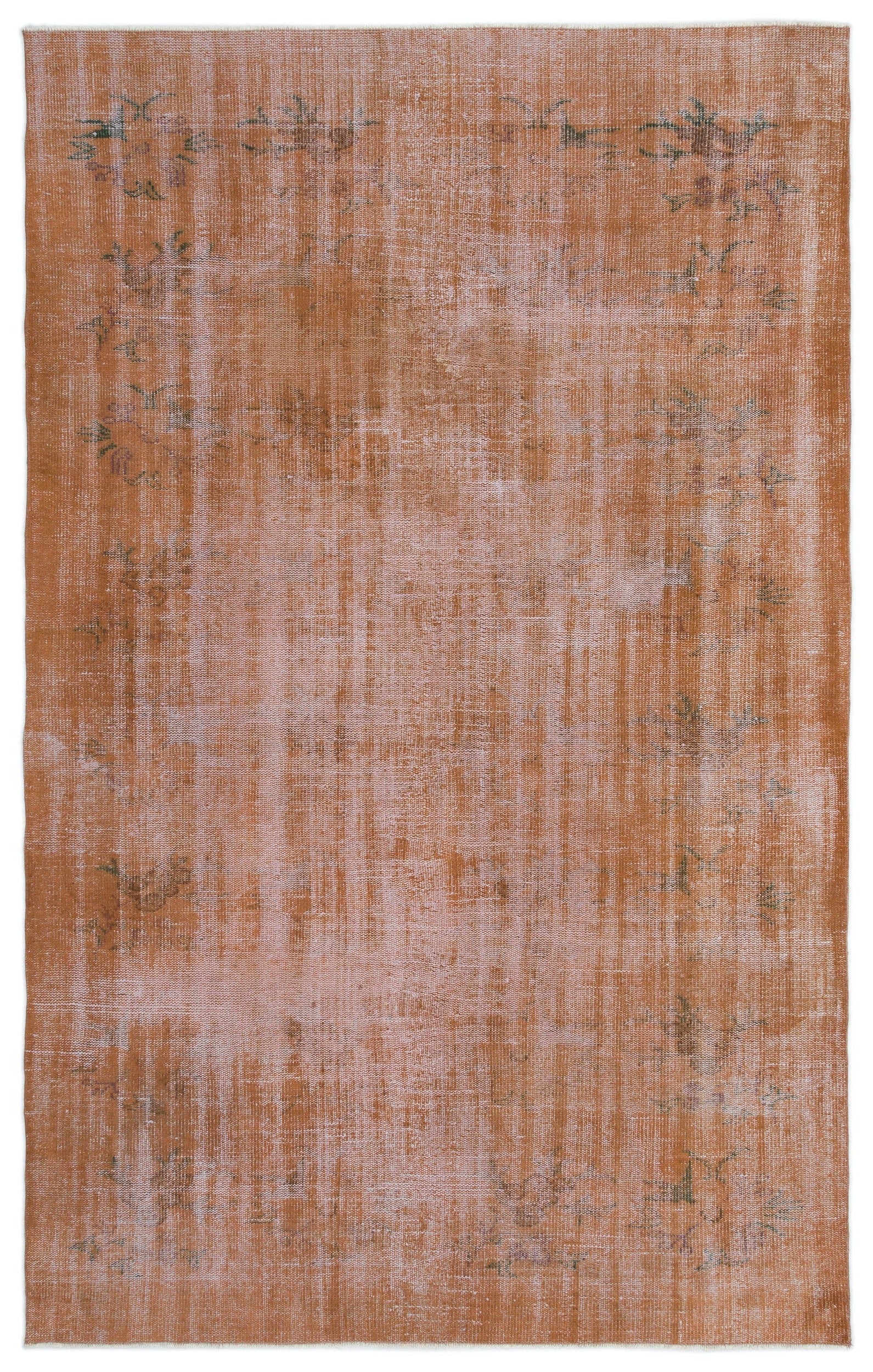 Atina Brown Vintage Wool Handmade Area Rug 6'0" x 9'4"