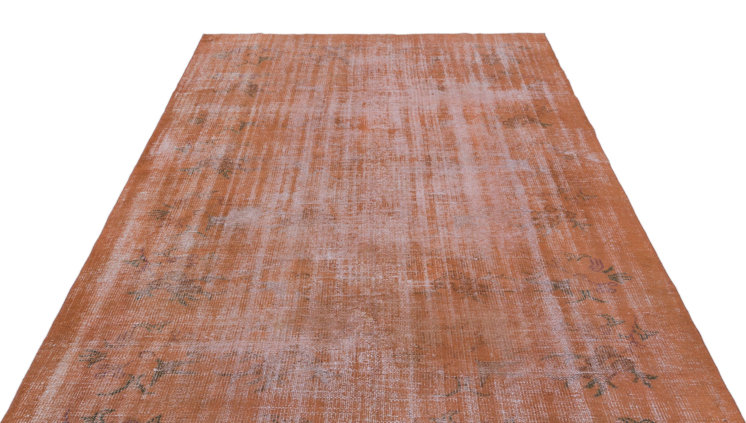 Atina Brown Vintage Wool Handmade Area Rug 6'0" x 9'4"