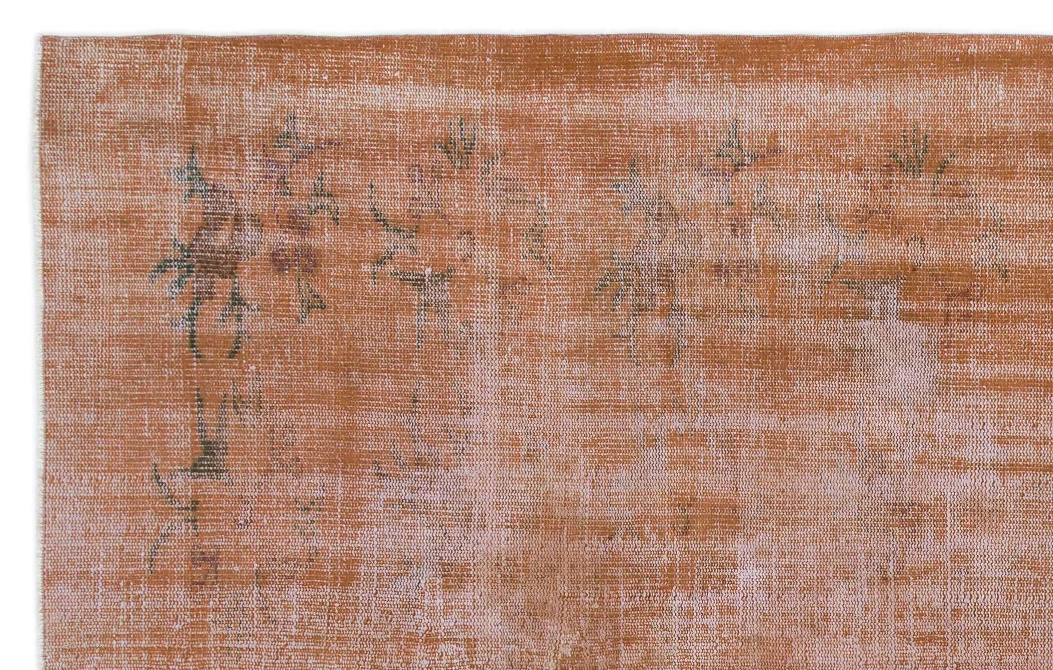 Atina Brown Vintage Wool Handmade Area Rug 6'0" x 9'4"