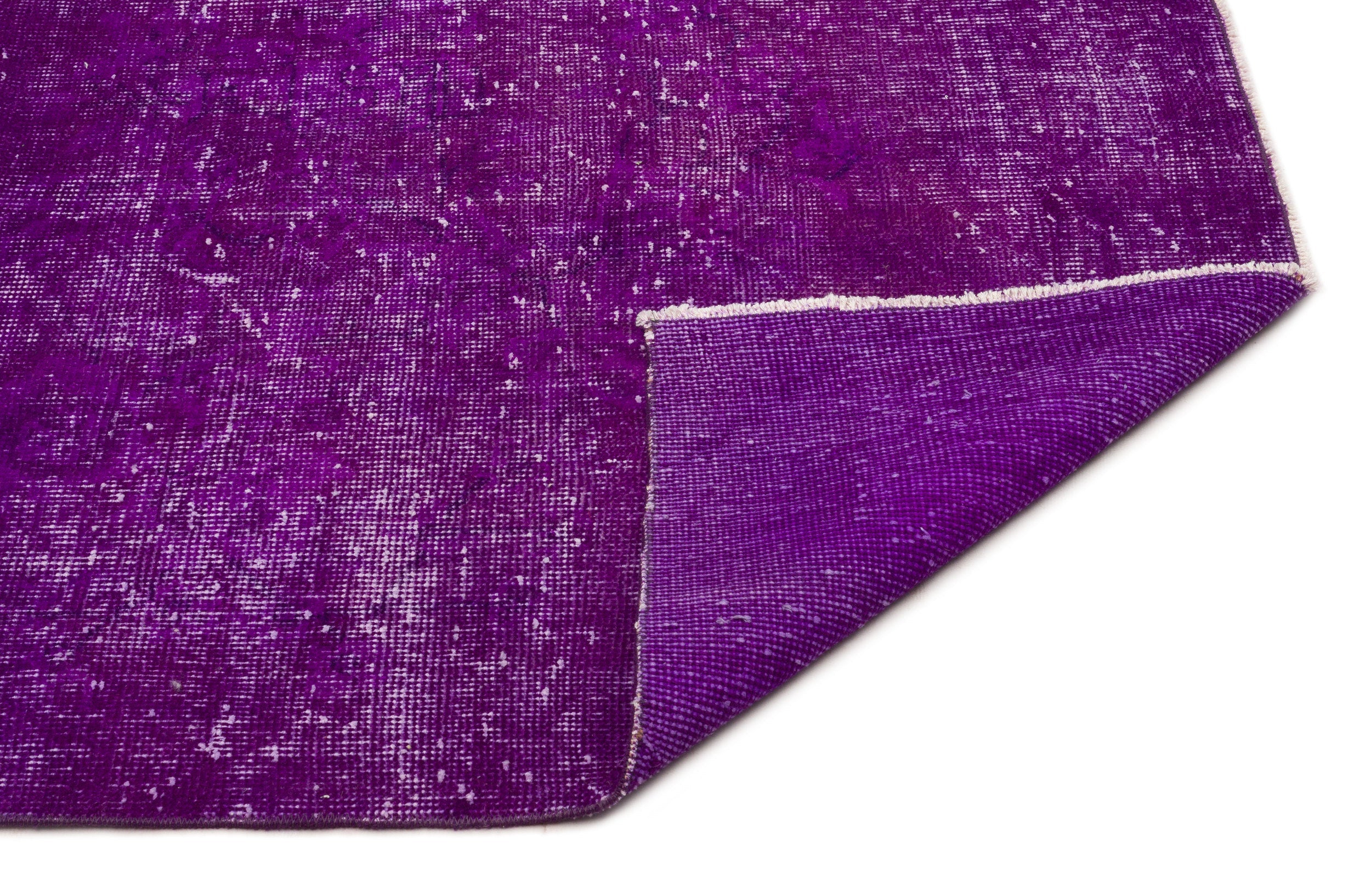 Atina Purple Vintage Wool Handmade Area Rug 7'0" x 10'8"