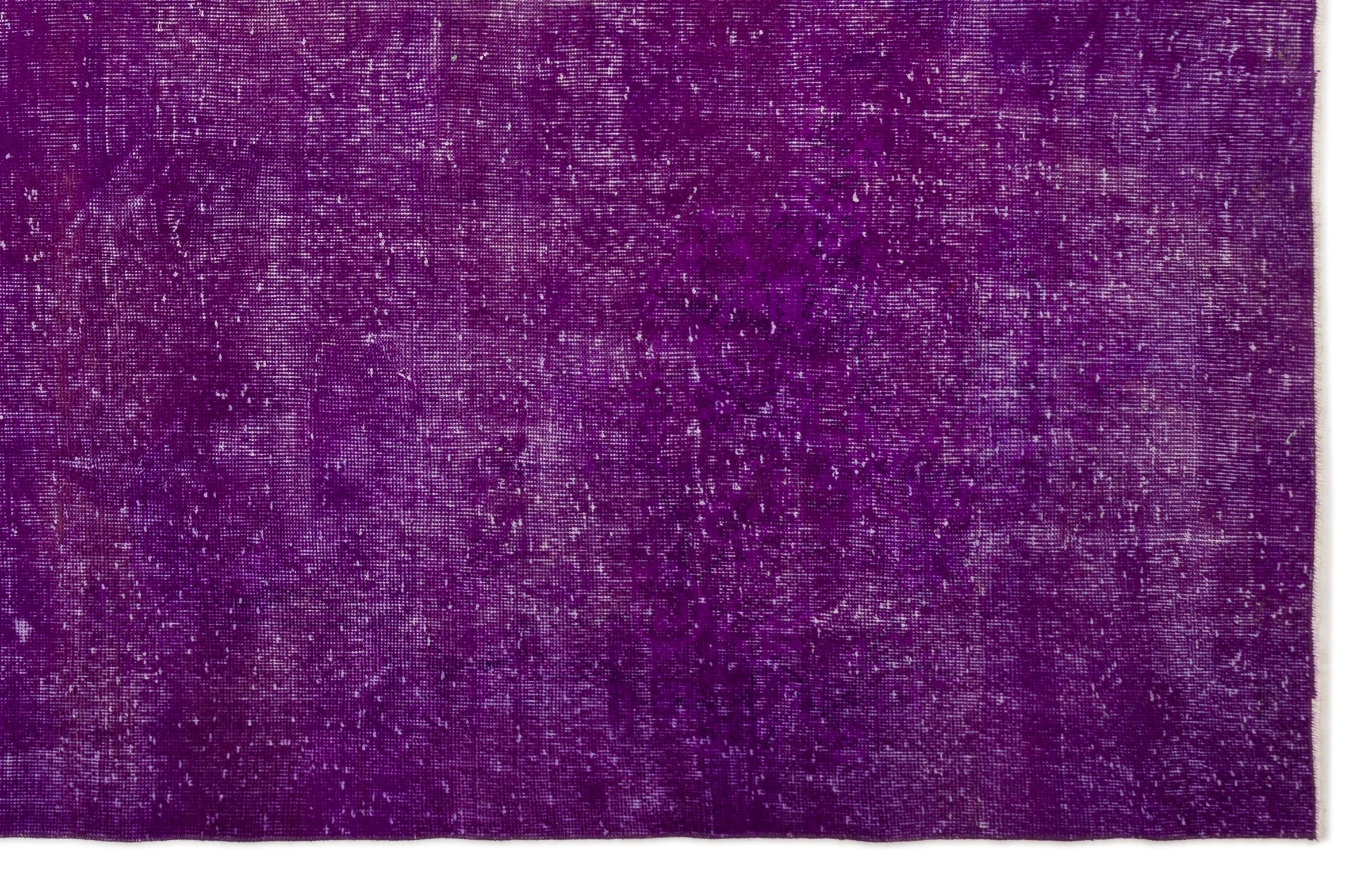 Atina Purple Vintage Wool Handmade Area Rug 7'0" x 10'8"