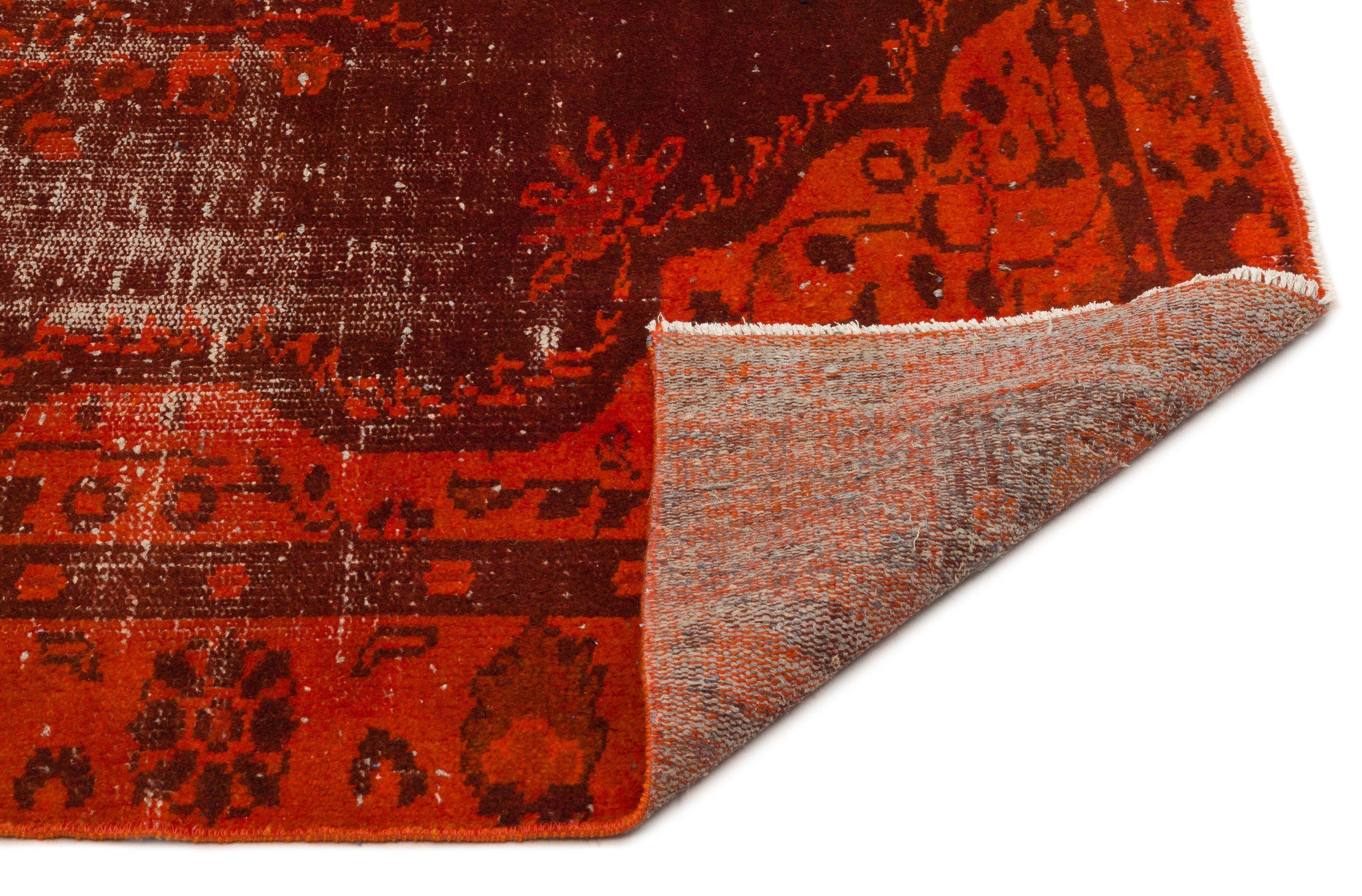 Atina Red Vintage Wool Handmade Area Rug 5'11" x 8'11"
