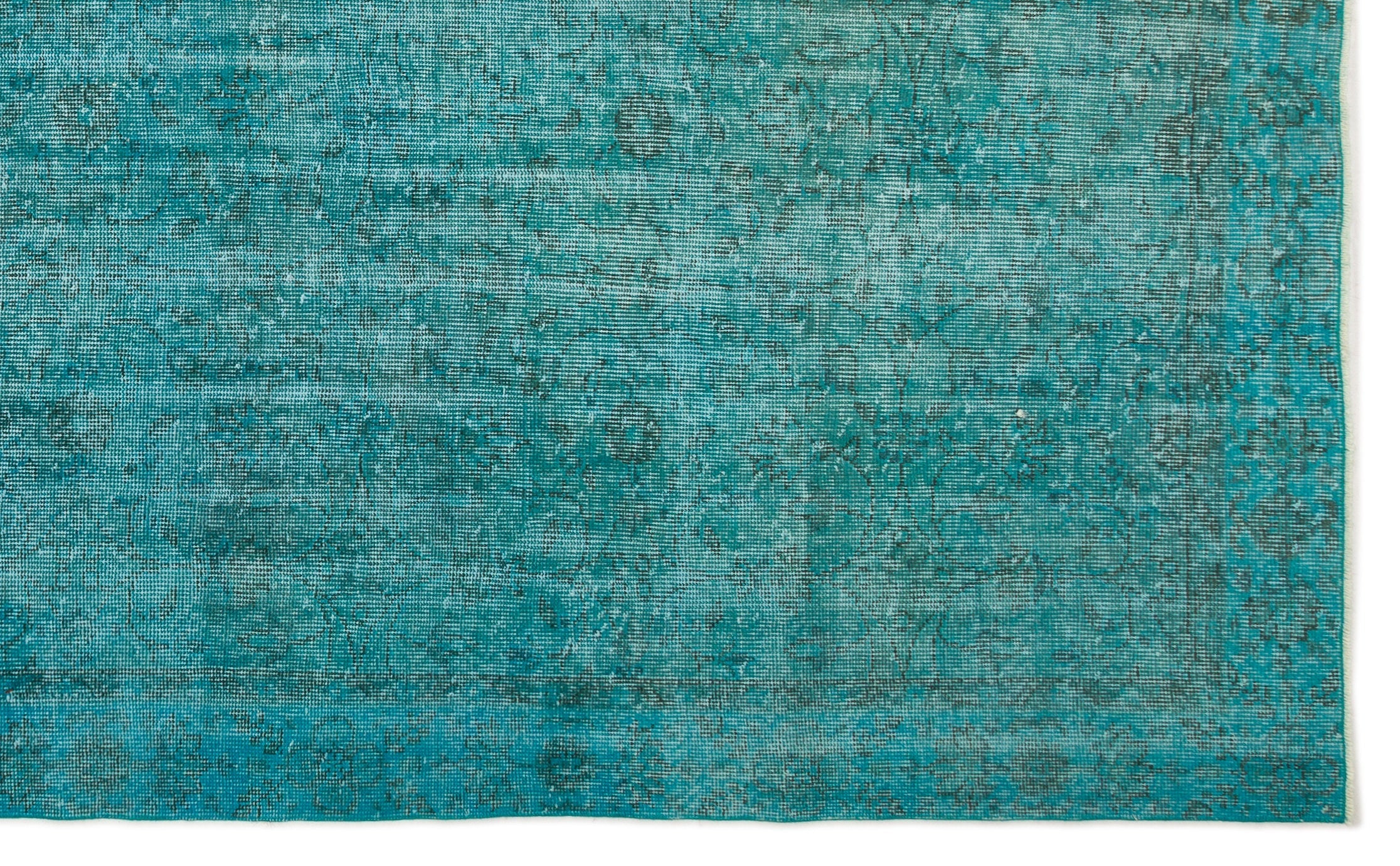 Atina Turquoise Vintage Wool Handmade Area Rug 6'1" x 10'0"
