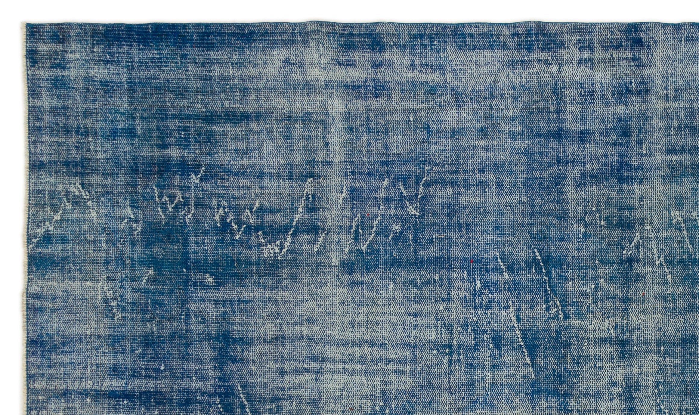 Atina Blue Vintage Wool Handmade Area Rug 6'1" x 10'6"