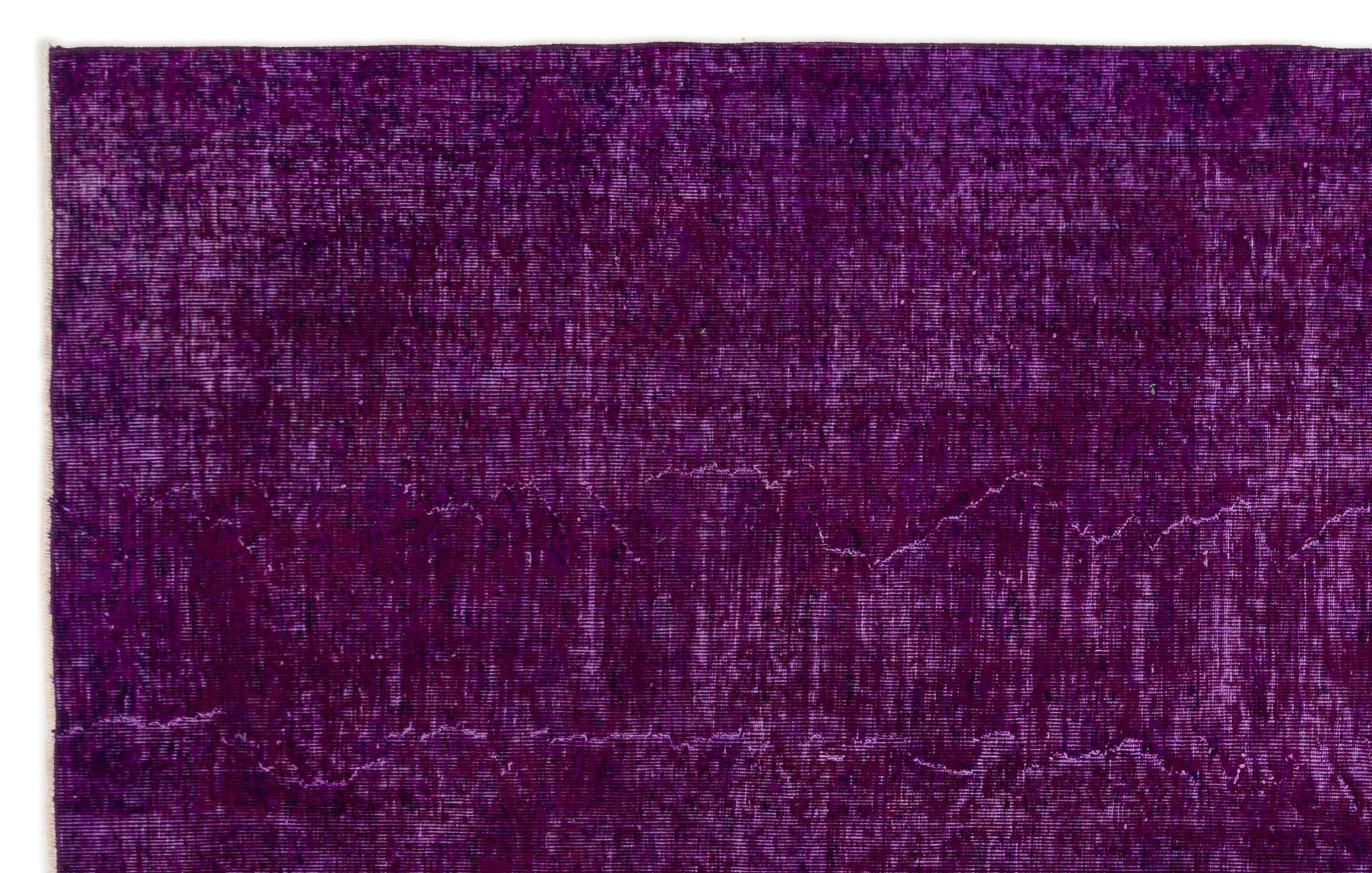 Atina Purple Vintage Wool Handmade Area Rug 6'3" x 9'7"