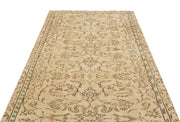 Atina Beige Vintage Wool Handmade Area Rug 4'11" x 8'0"