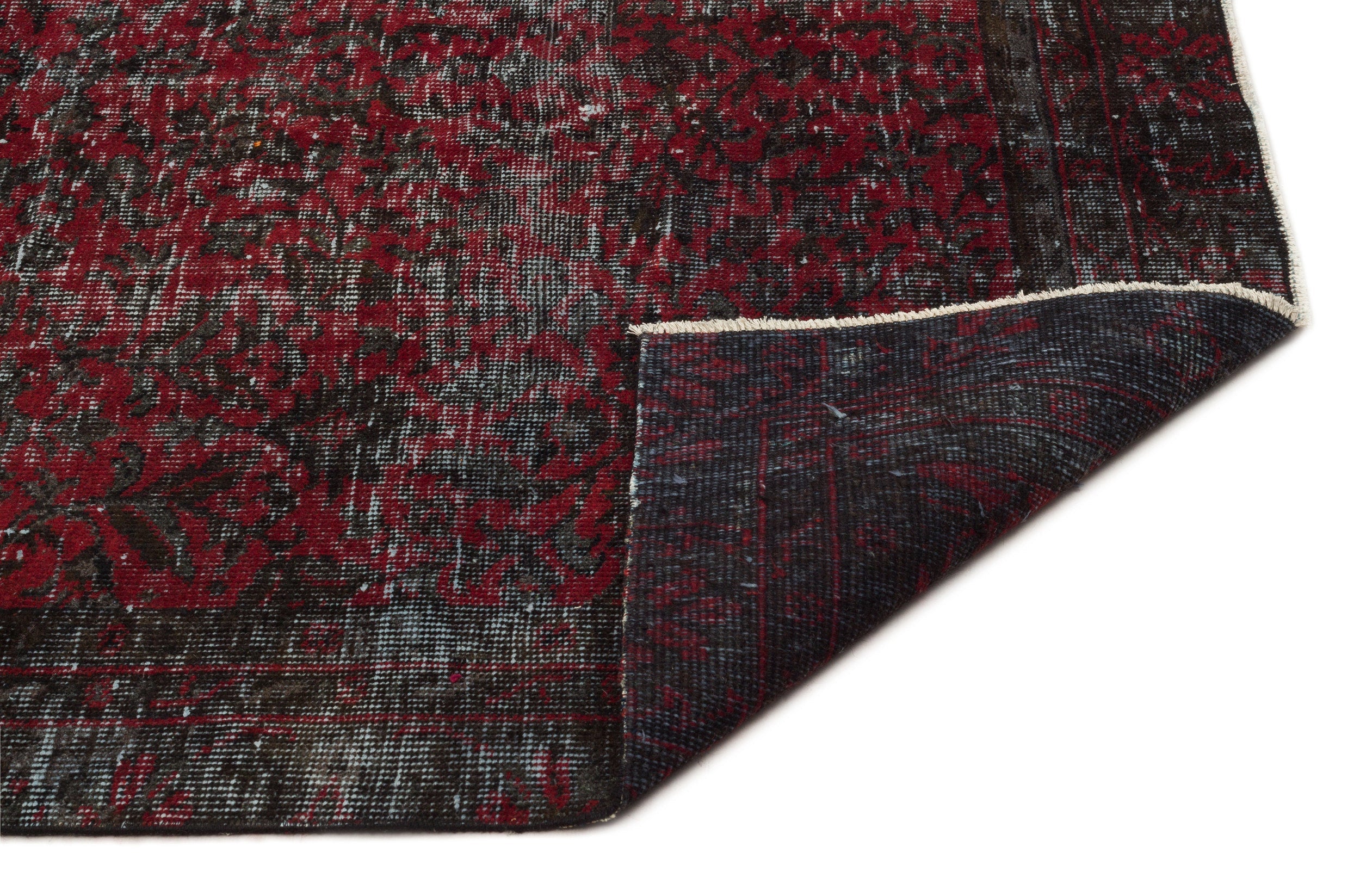 Atina Red Vintage Wool Handmade Area Rug 5'4" x 8'4"