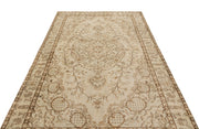 Atina Beige Vintage Wool Handmade Area Rug 5'8" x 8'10"