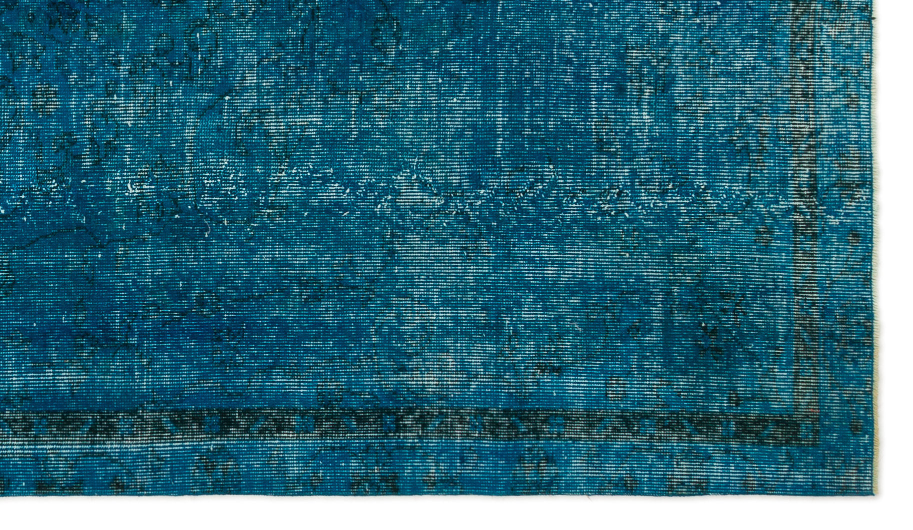 Atina Turquoise Vintage Wool Handmade Area Rug 4'9" x 8'2"