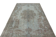 Atina Blue Vintage Wool Handmade Area Rug 5'7" x 9'1"