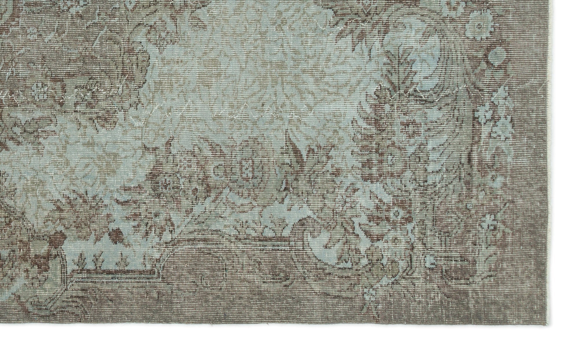 Atina Blue Vintage Wool Handmade Area Rug 5'7" x 9'1"