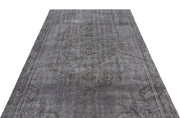 Atina Grey Vintage Wool Handmade Area Rug 5'5" x 9'8"