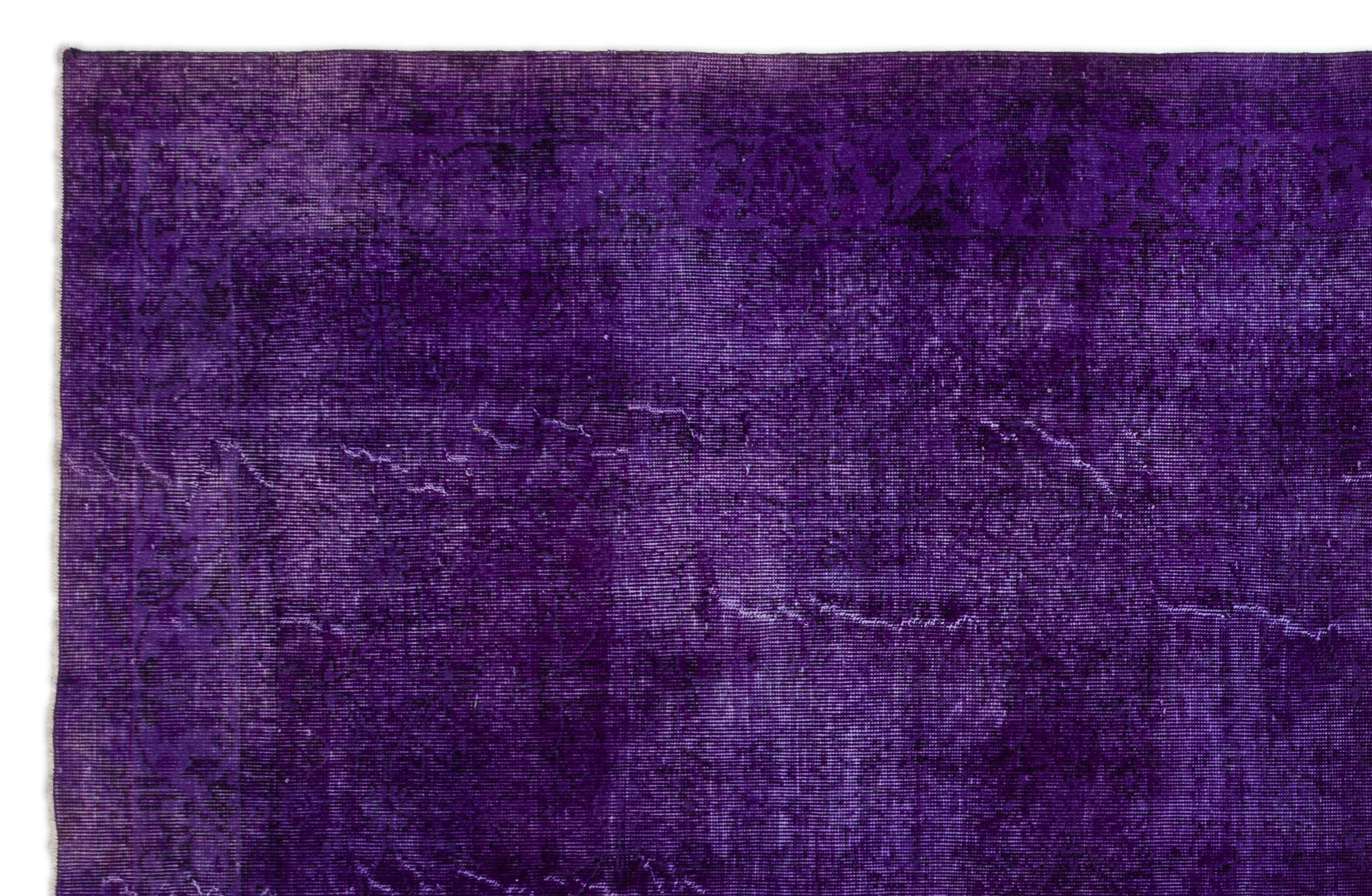 Atina Purple Vintage Wool Handmade Area Rug 6'10" x 10'8"