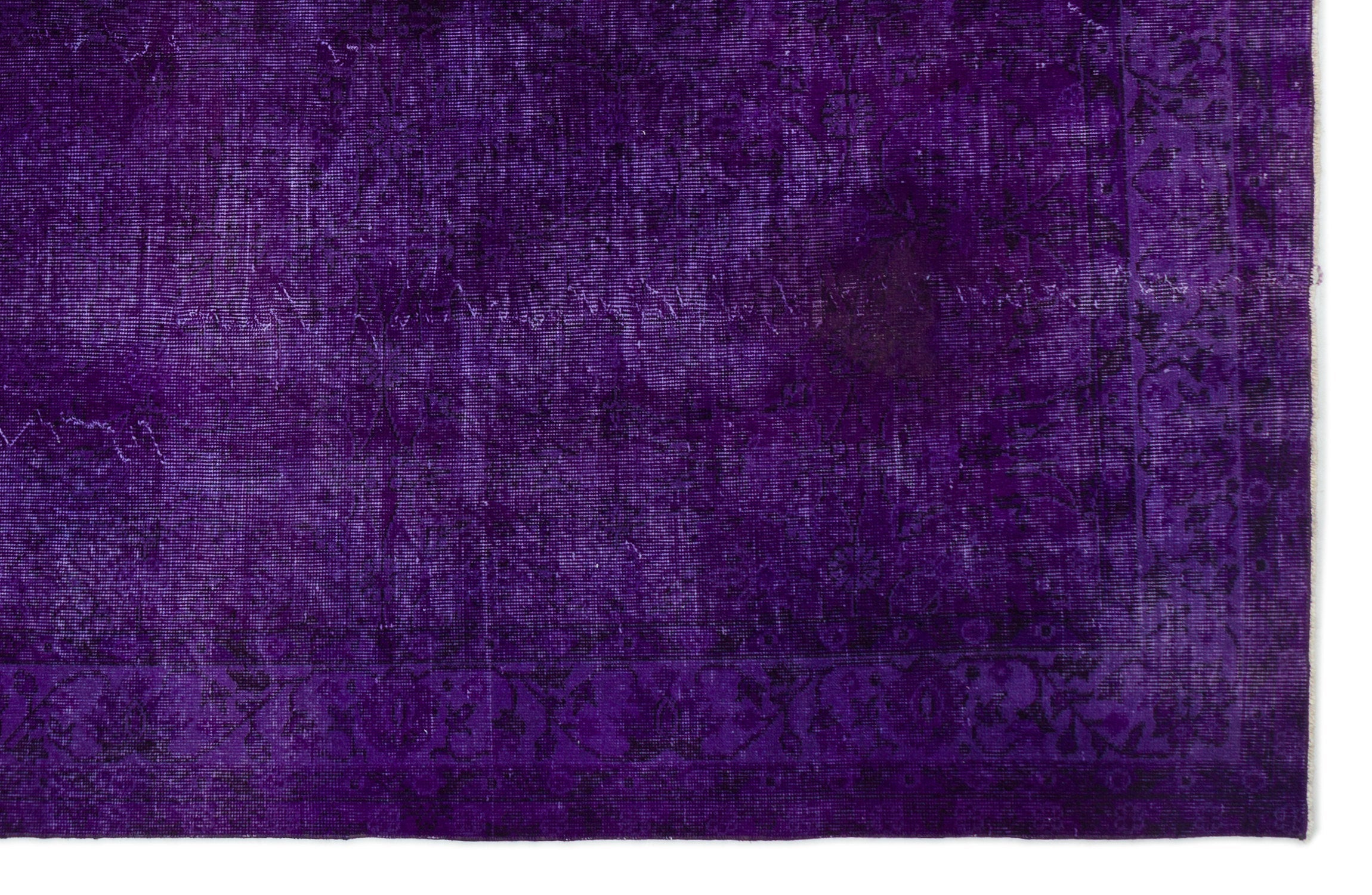Atina Purple Vintage Wool Handmade Area Rug 6'10" x 10'8"