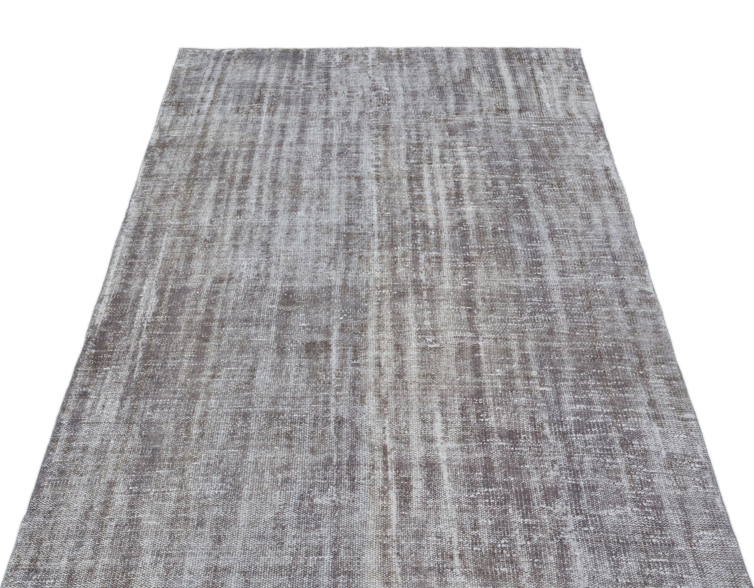 Atina Blue Vintage Wool Handmade Area Rug 4'0" x 7'3"