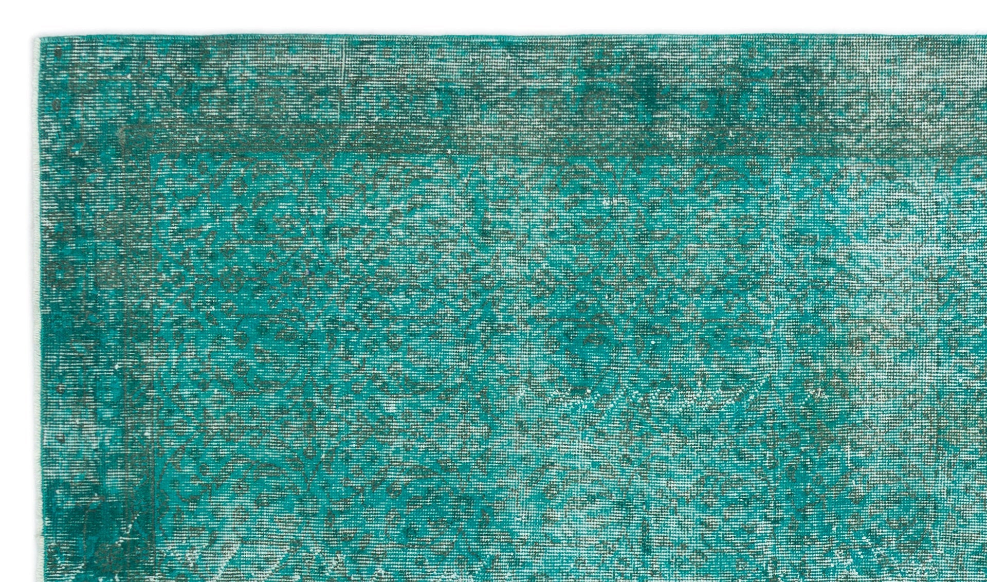 Atina Turquoise Vintage Wool Handmade Area Rug 5'1" x 8'9"