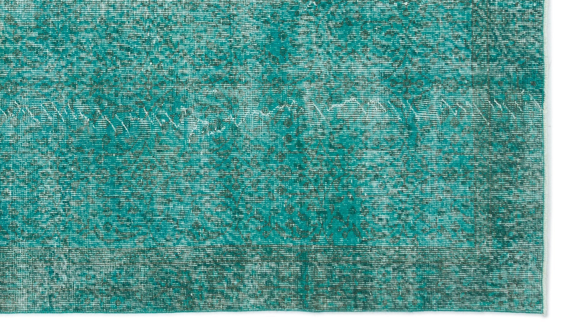 Atina Turquoise Vintage Wool Handmade Area Rug 5'1" x 8'9"