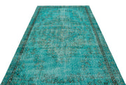Atina Turquoise Vintage Wool Handmade Area Rug 5'7" x 9'8"