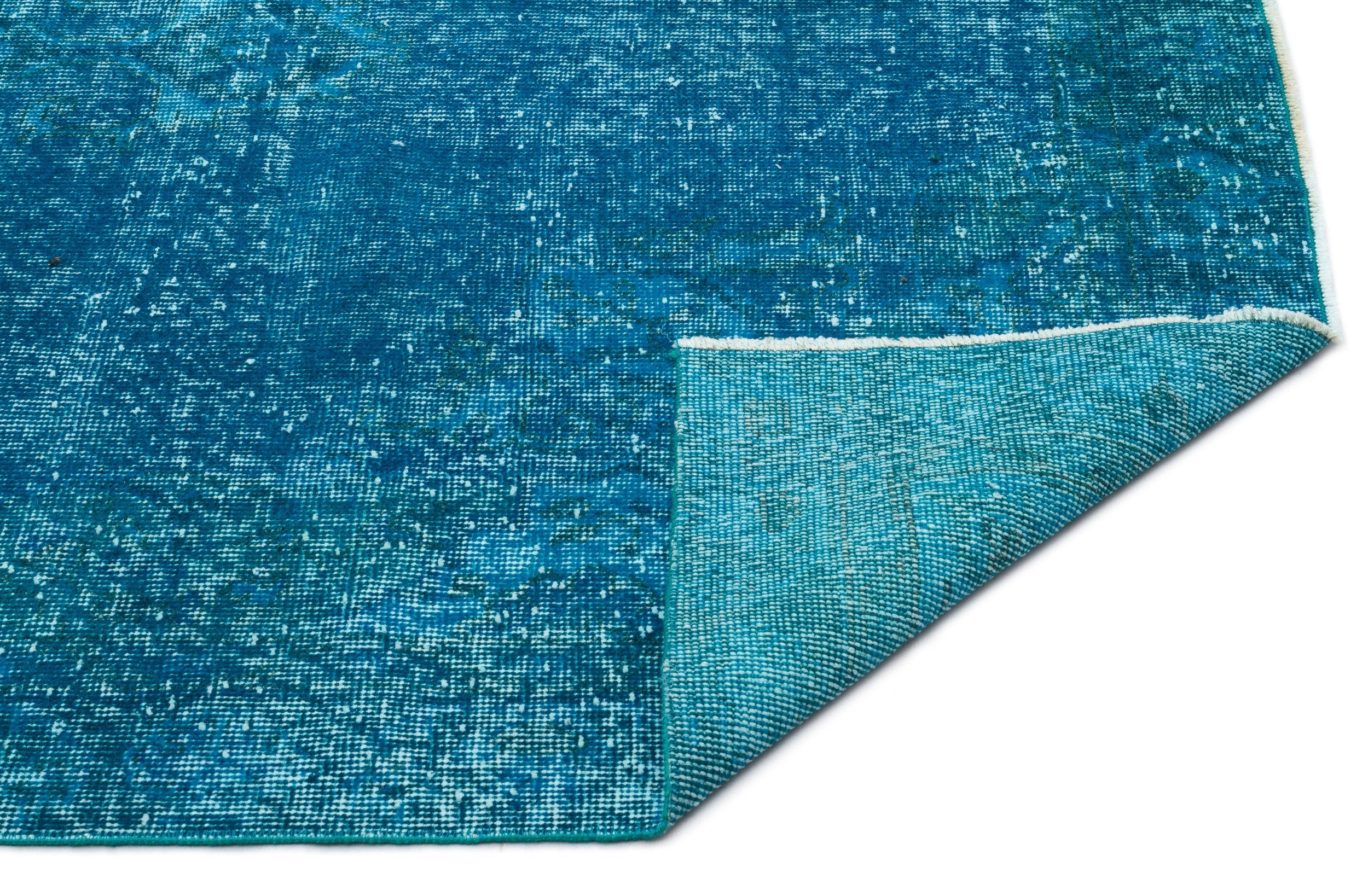 Atina Turquoise Vintage Wool Handmade Area Rug 5'1" x 8'6"