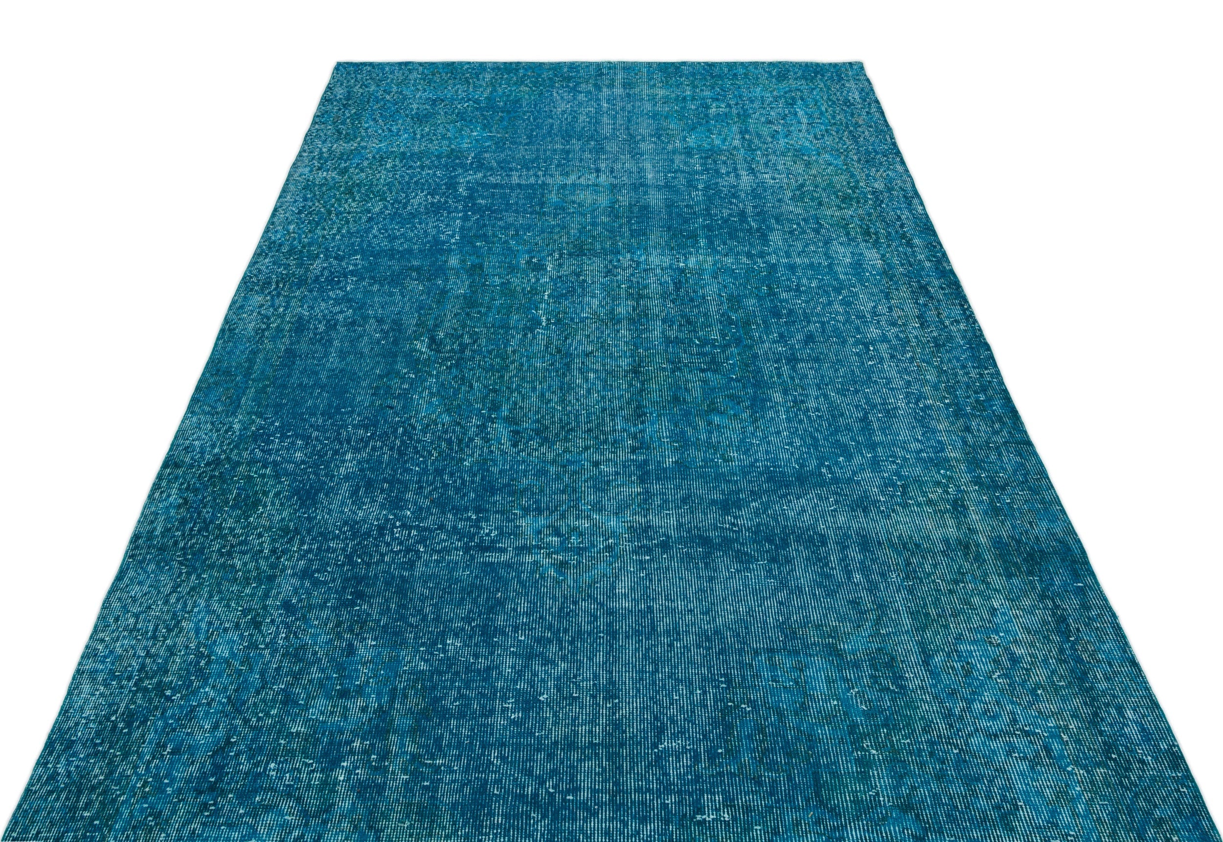 Atina Turquoise Vintage Wool Handmade Area Rug 5'1" x 8'6"