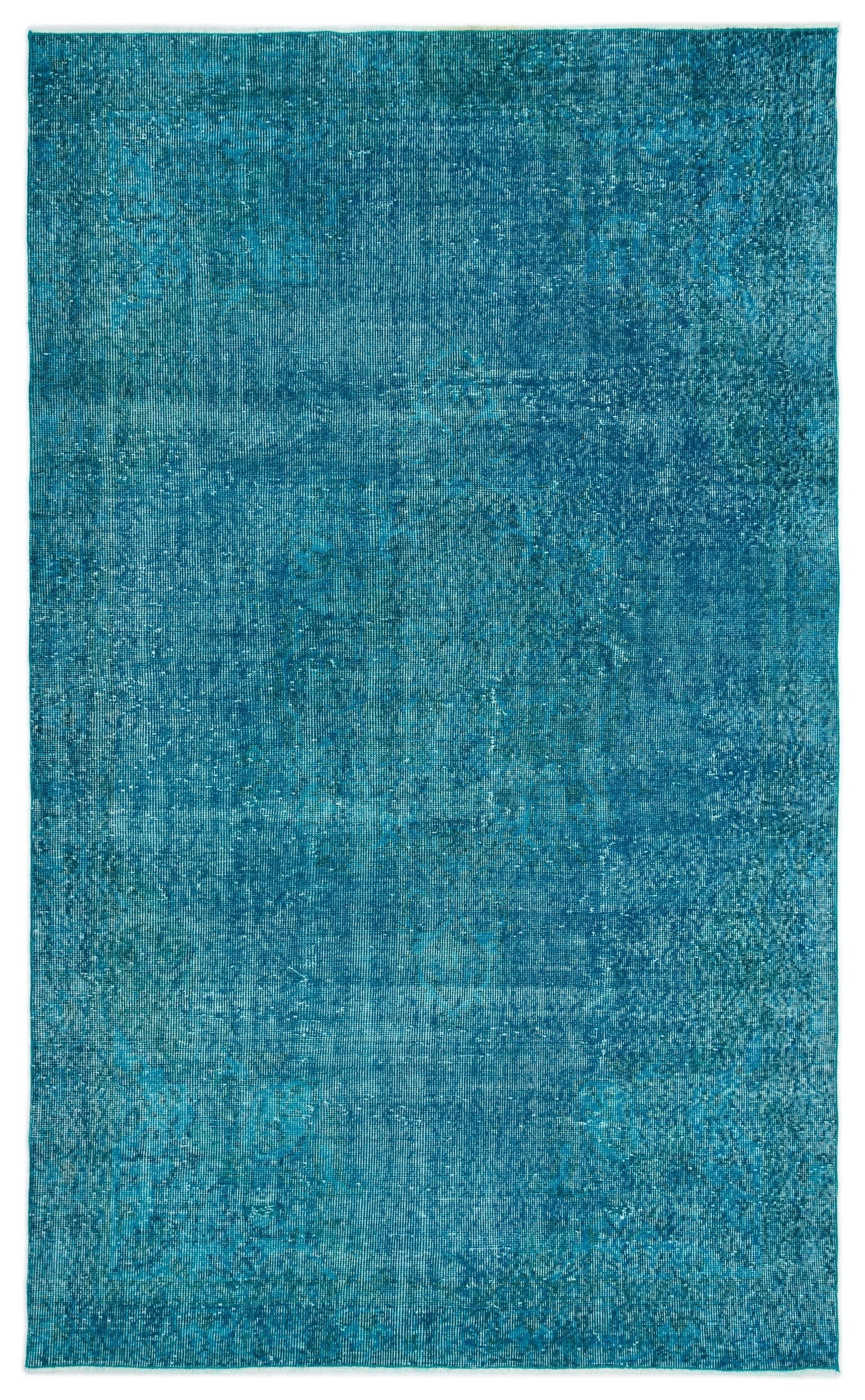 Atina Turquoise Vintage Wool Handmade Area Rug 5'1" x 8'6"
