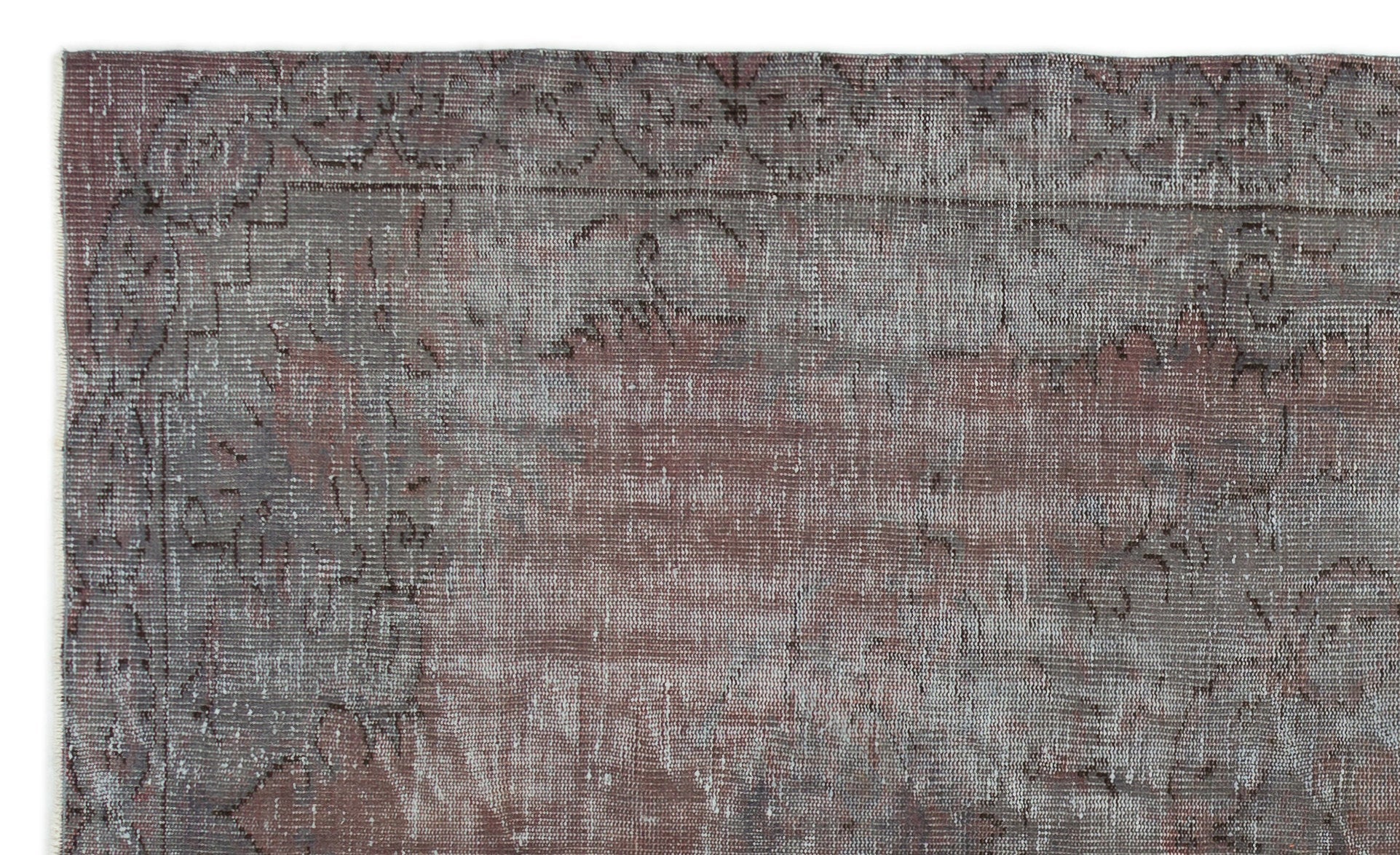 Atina Grey Vintage Wool Handmade Area Rug 5'5" x 9'0"