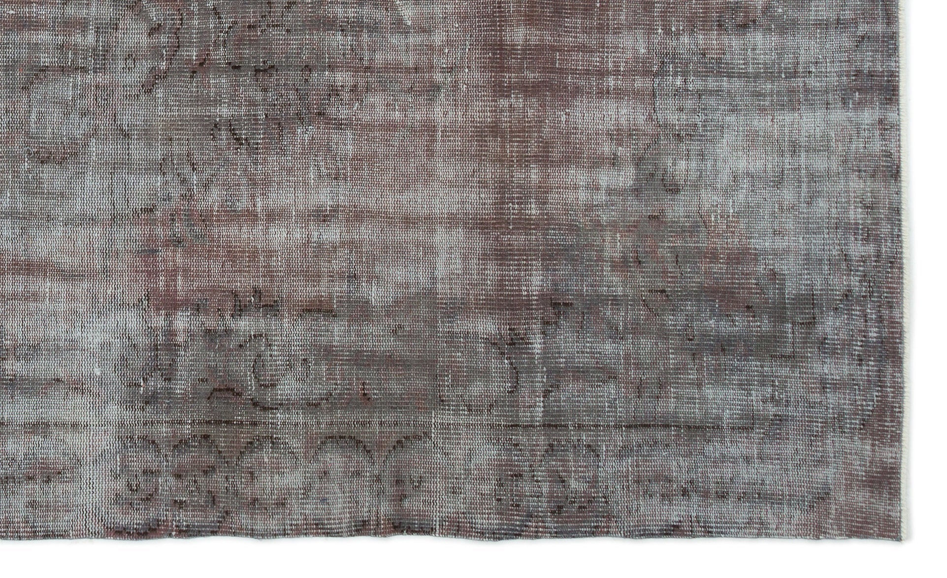 Atina Grey Vintage Wool Handmade Area Rug 5'5" x 9'0"