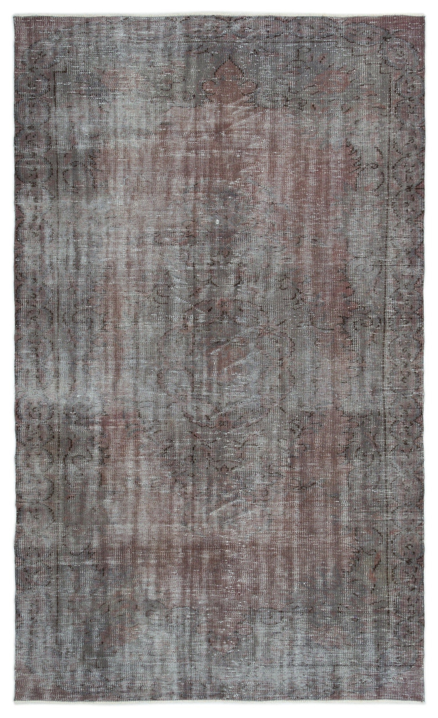 Atina Grey Vintage Wool Handmade Area Rug 5'5" x 9'0"