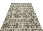Atina Beige Vintage Wool Handmade Area Rug 4'10" x 8'8"