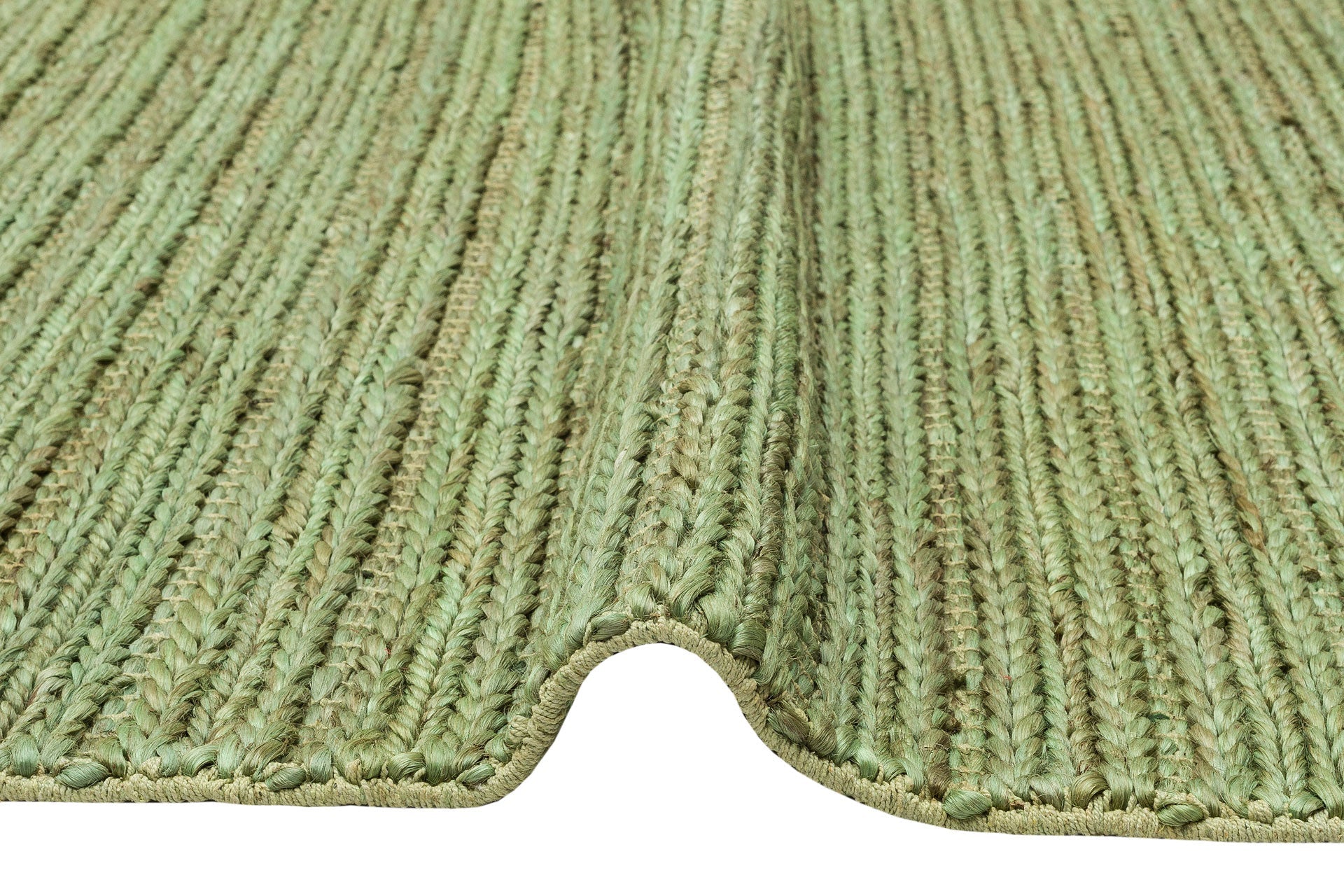 Natural Jute Rug - Hand Woven Soft Green Mat | Eco Friendly Durable Floor Covering