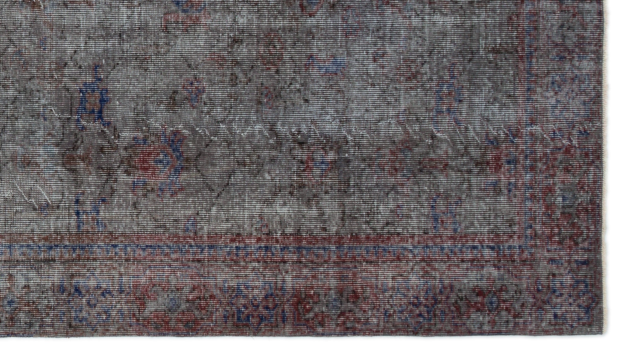 Atina Grey Vintage Wool Handmade Area Rug 5'3" x 9'5"