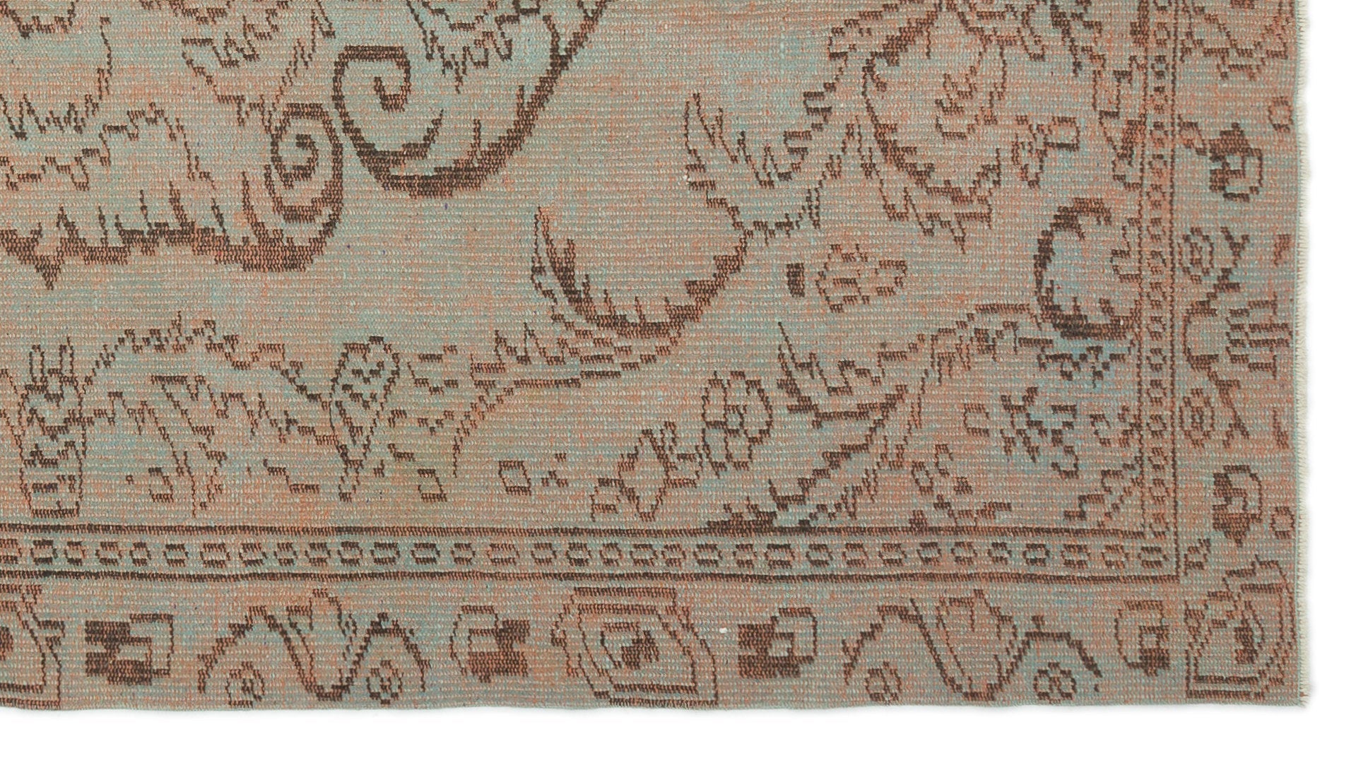 Atina Beige Vintage Wool Handmade Area Rug 5'4" x 8'7"