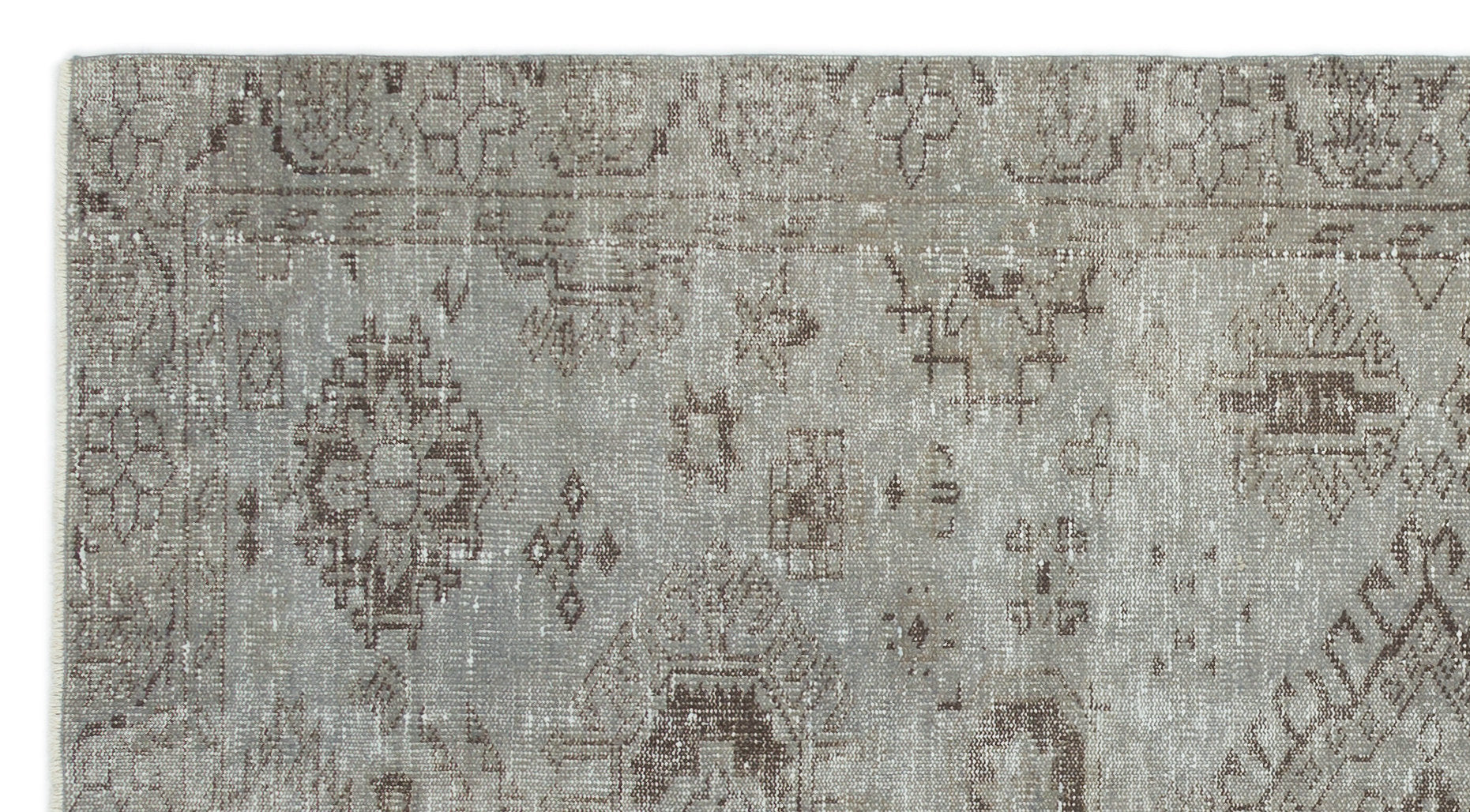 Atina Blue Vintage Wool Handmade Area Rug 4'7" x 8'9"