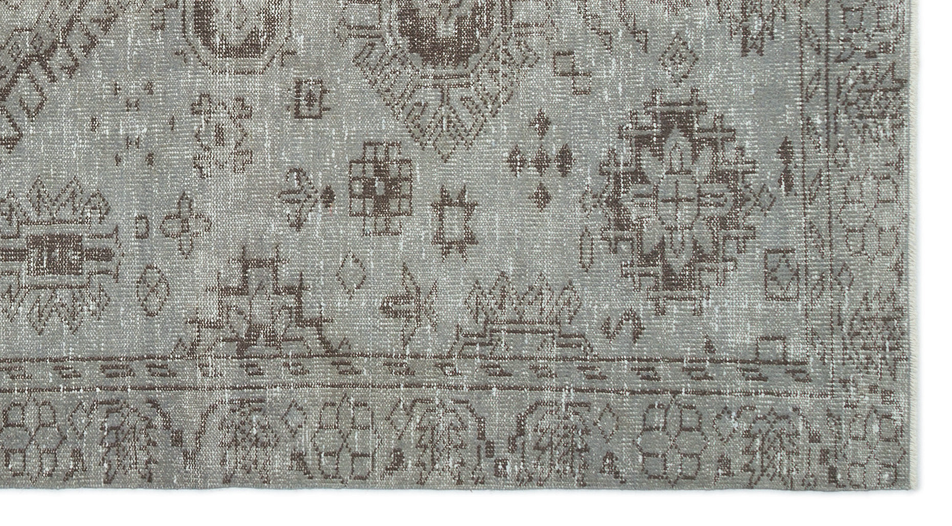 Atina Blue Vintage Wool Handmade Area Rug 4'7" x 8'9"