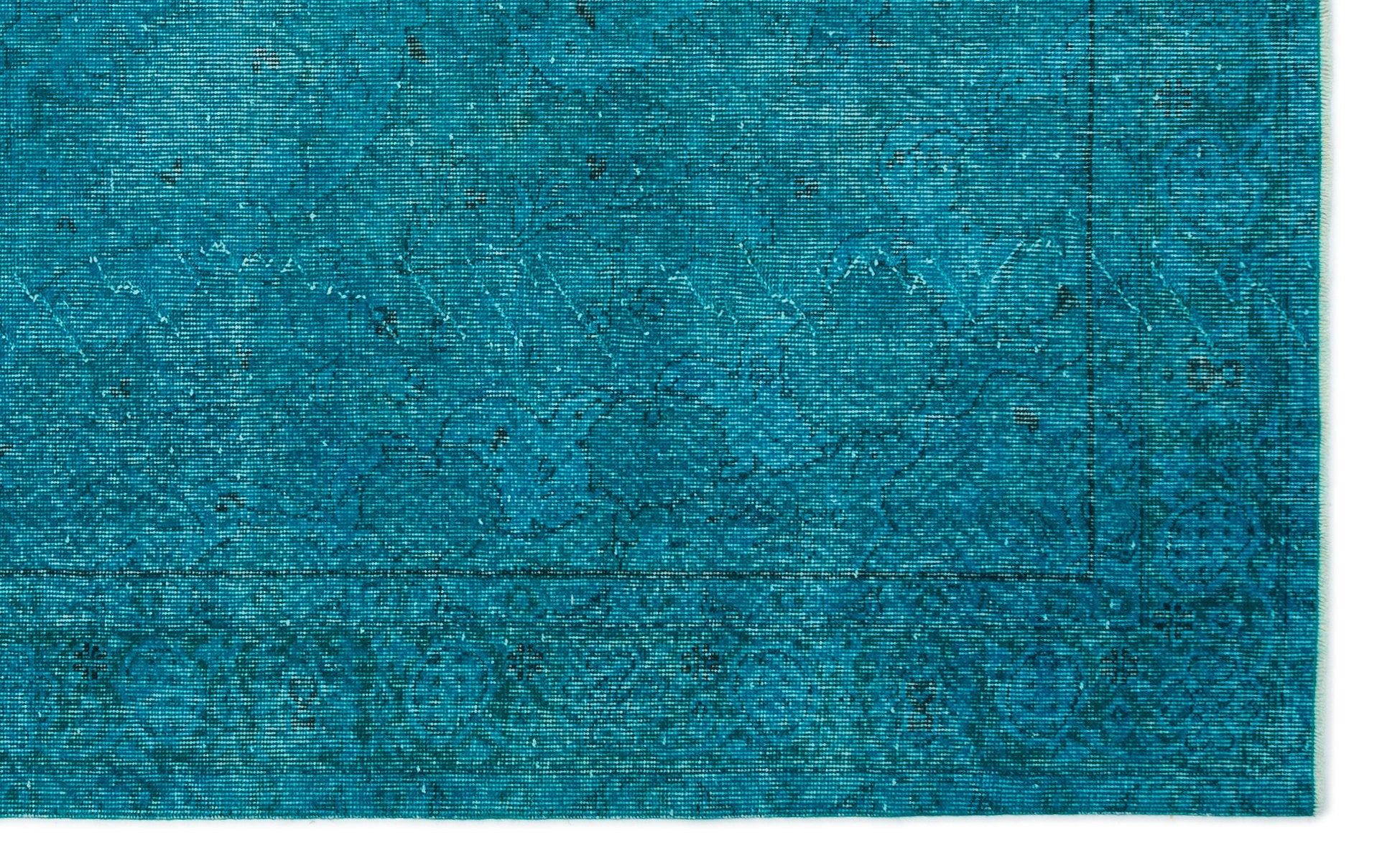 Atina Turquoise Vintage Wool Handmade Area Rug 5'7" x 9'0"