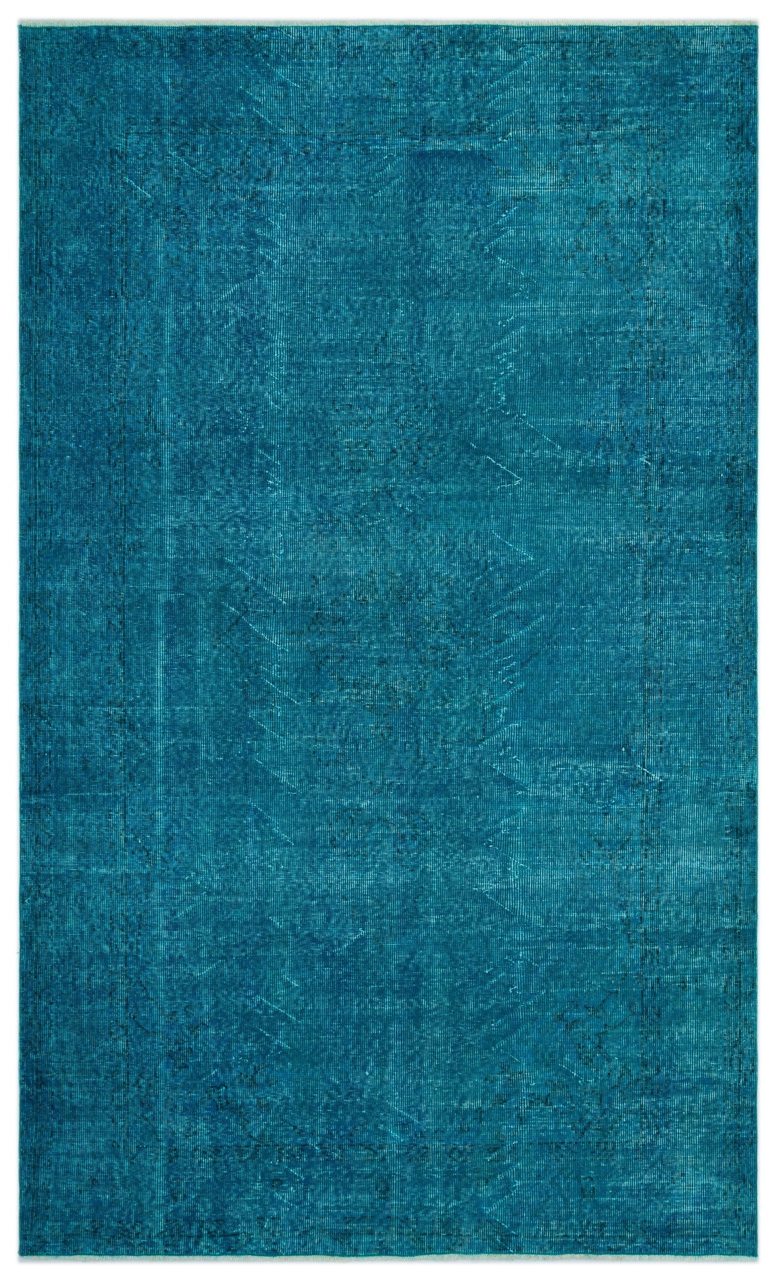 Atina Turquoise Vintage Wool Handmade Area Rug 5'5" x 8'4"