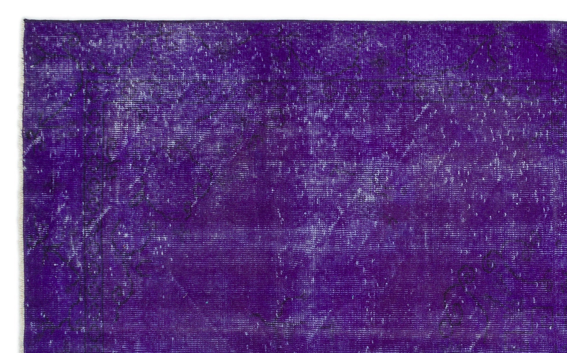 Atina Purple Vintage Wool Handmade Area Rug 5'6" x 9'1"