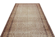 Atina Brown Vintage Wool Handmade Area Rug 5'3" x 8'7"