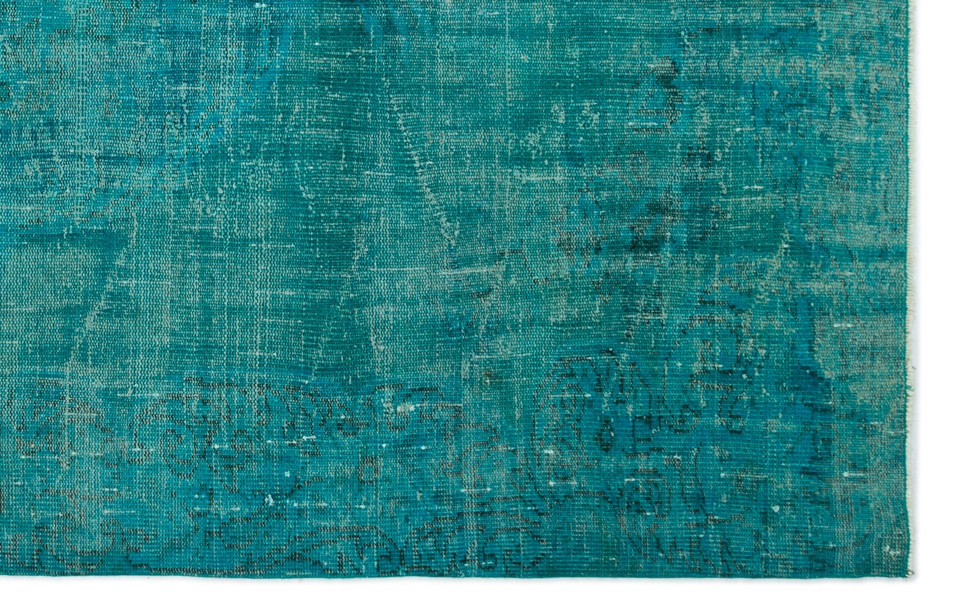 Atina Turquoise Vintage Wool Handmade Area Rug 5'9" x 8'9"