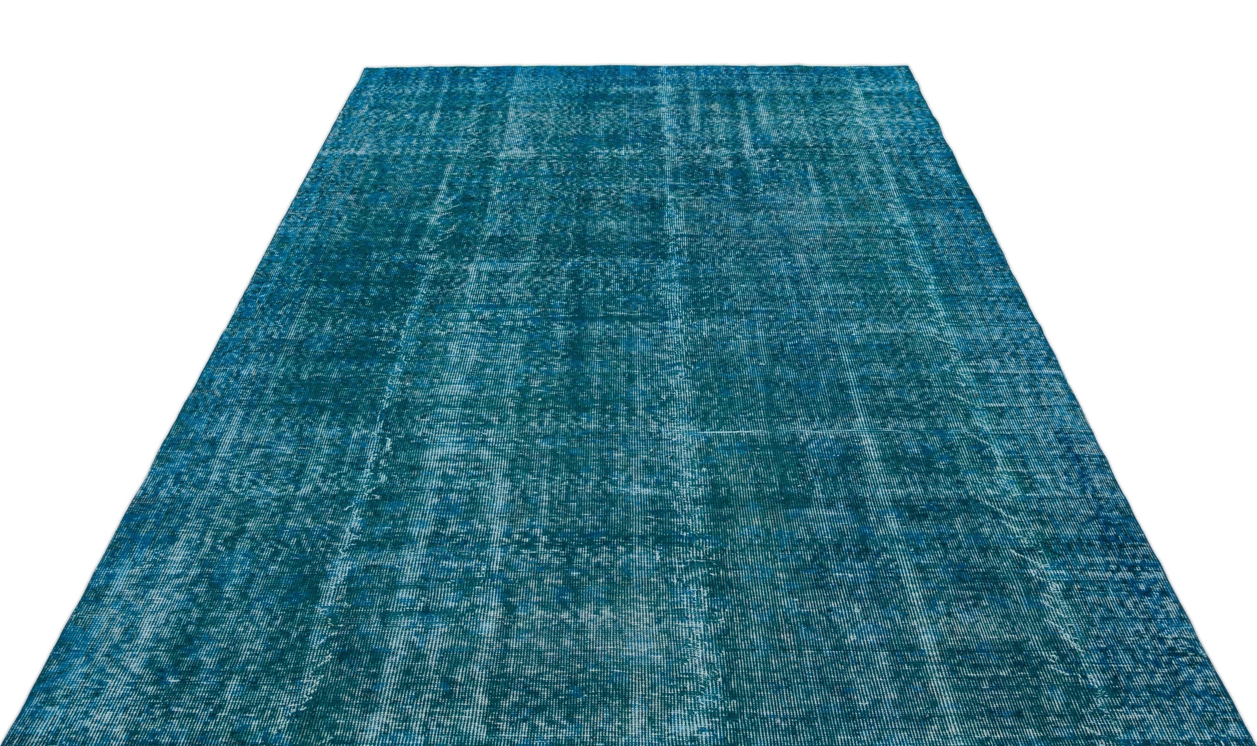 Atina Turquoise Vintage Wool Handmade Area Rug 5'11" x 9'1"