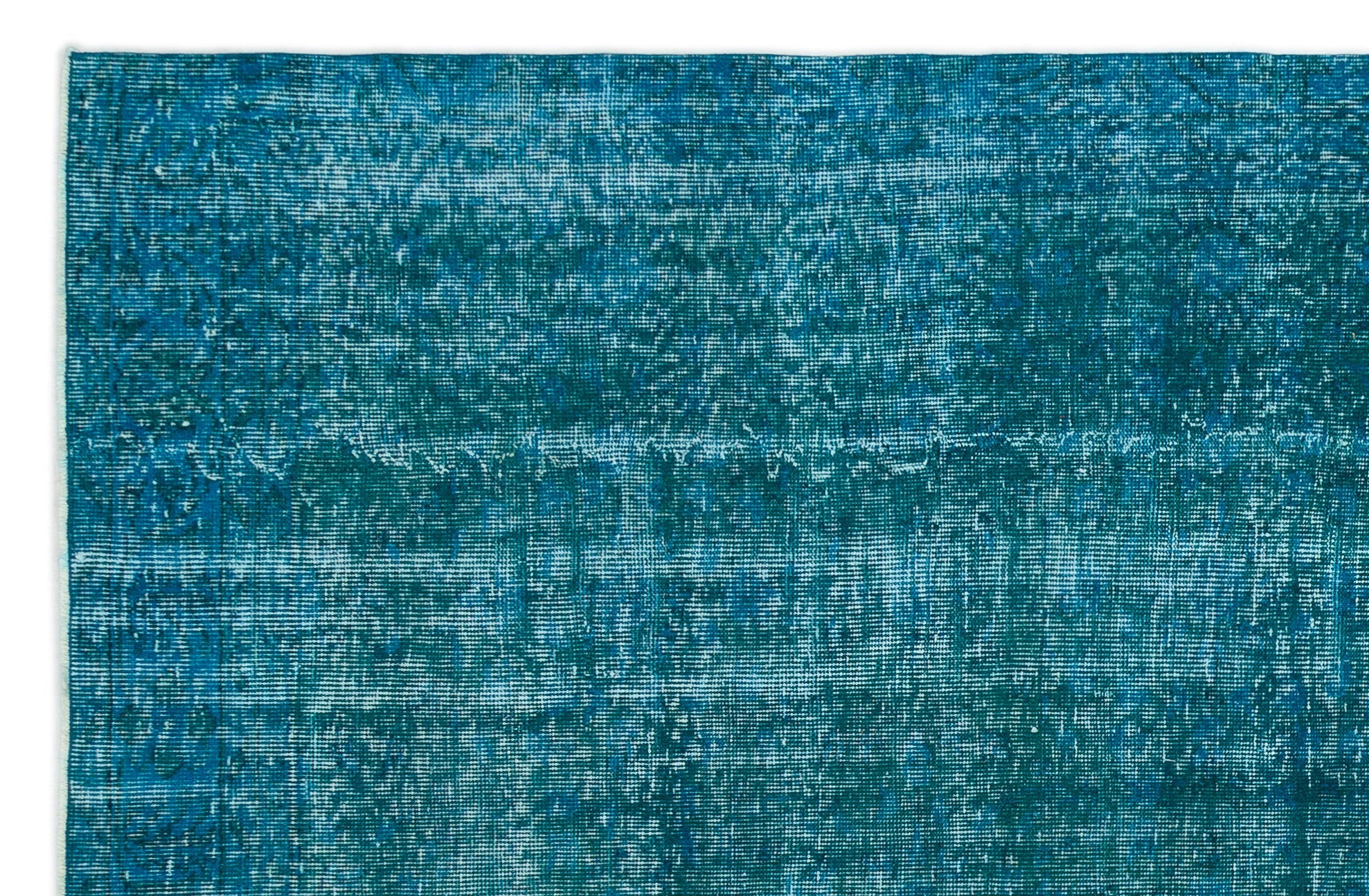 Atina Turquoise Vintage Wool Handmade Area Rug 5'11" x 9'1"