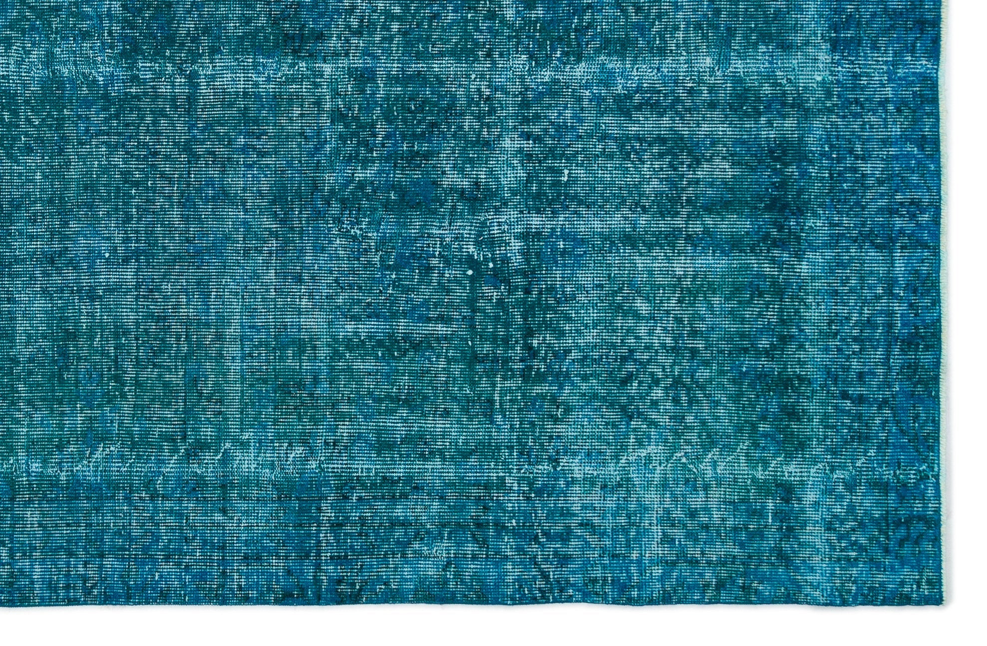 Atina Turquoise Vintage Wool Handmade Area Rug 5'11" x 9'1"