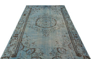 Atina Blue Vintage Wool Handmade Area Rug 5'9" x 9'3"