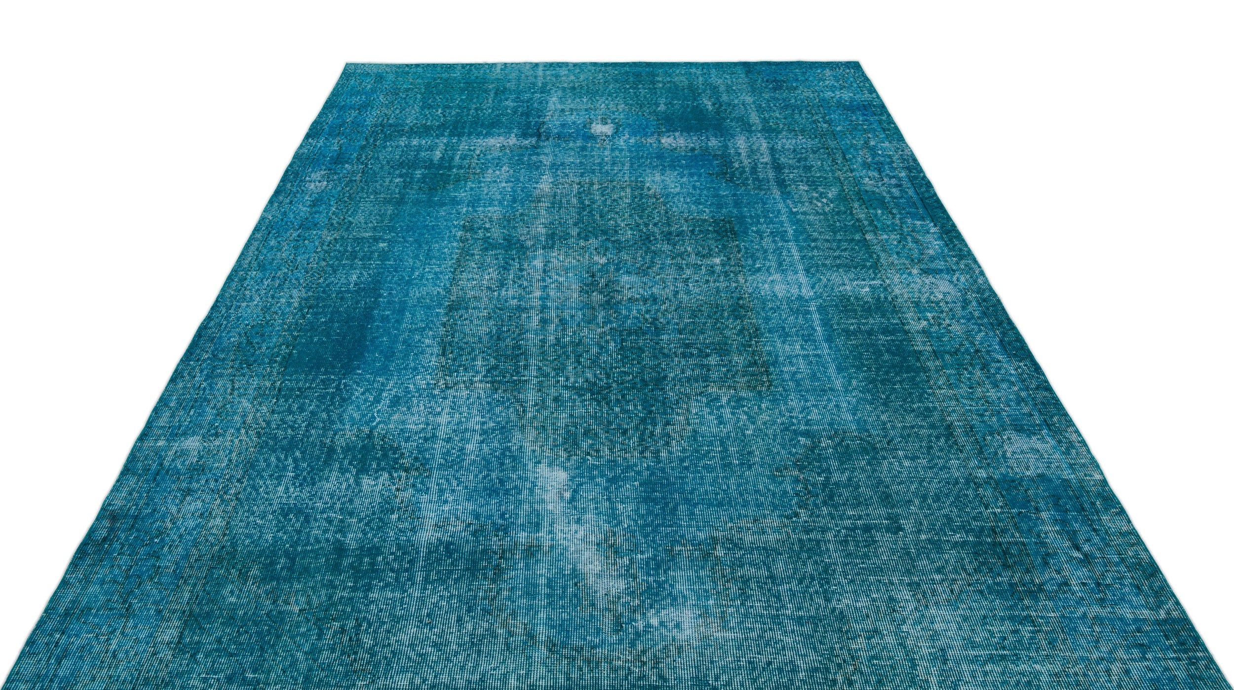 Atina Turquoise Vintage Wool Handmade Area Rug 6'8" x 10'0"