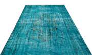 Atina Turquoise Vintage Wool Handmade Area Rug 5'7" x 10'2"